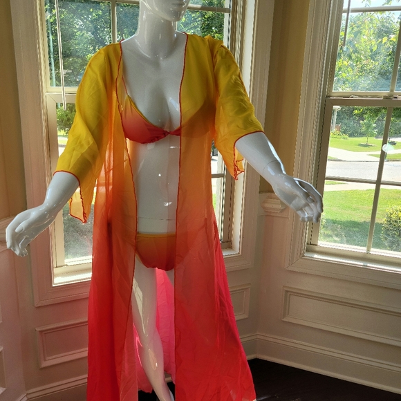 URBAN LOOK SUNRISE OMBRE BIKINI & COVERUP - Picture 1 of 11